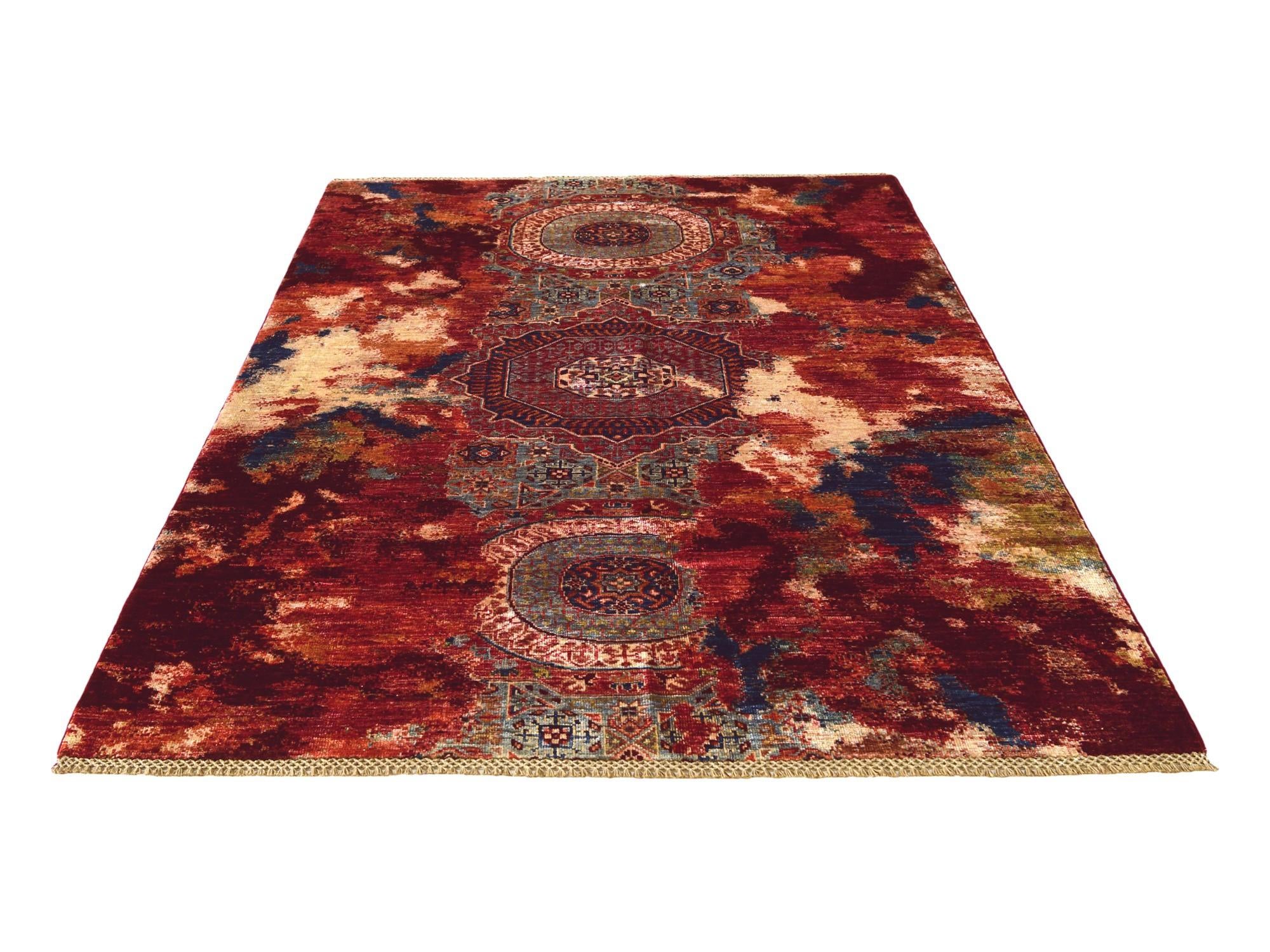 130cm x 190cm Handgeknüpft Mamluk Ziegler Teppich