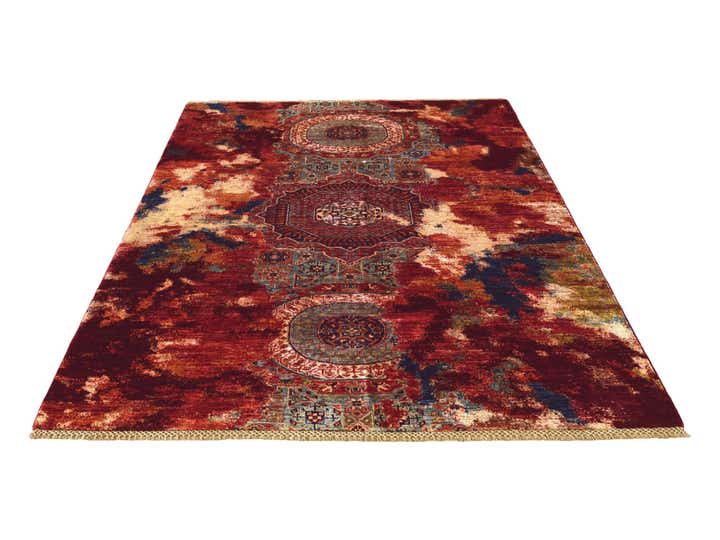 130cm x 190cm Handgeknüpft Mamluk Ziegler Teppich