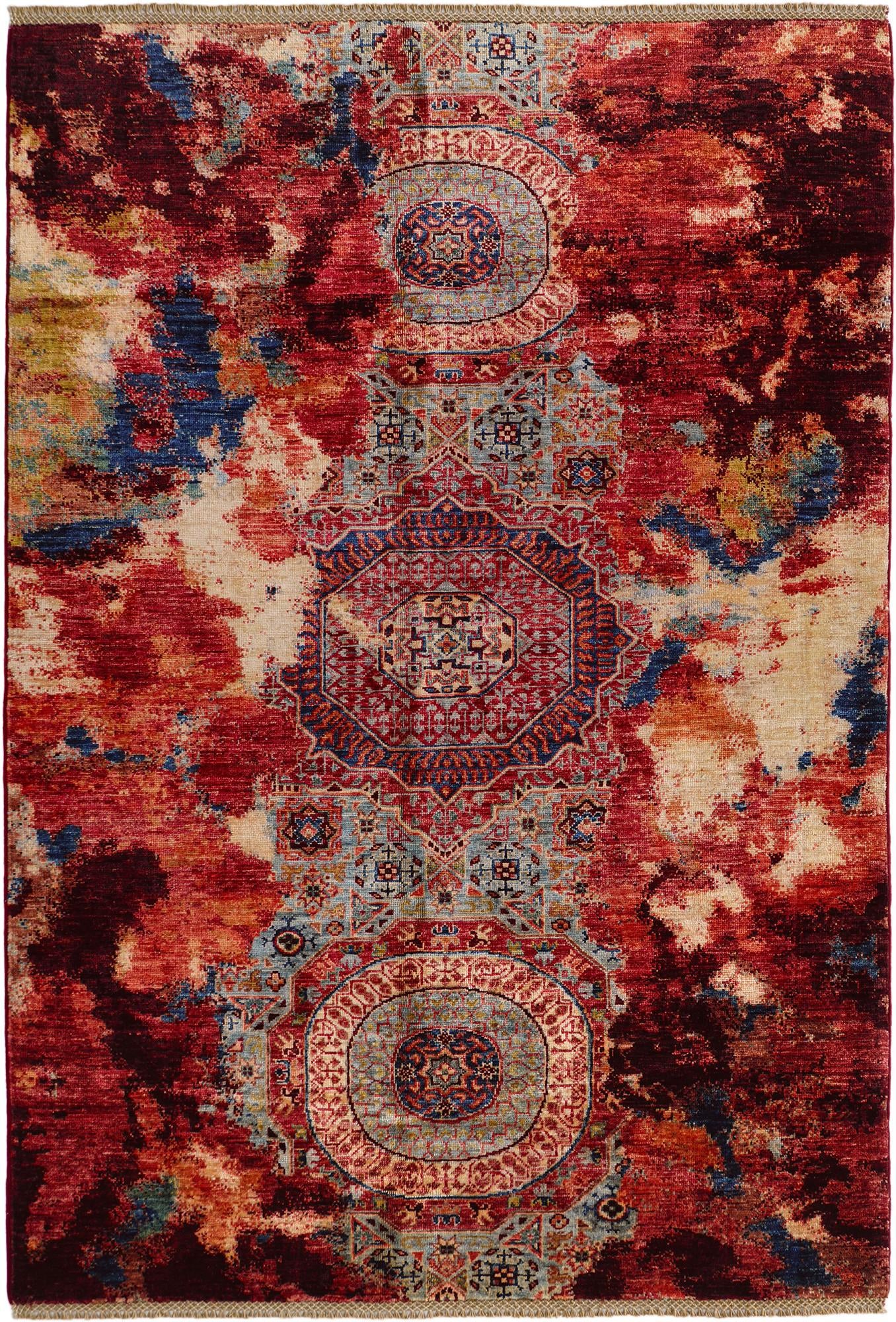 130cm x 190cm Handgeknüpft Mamluk Ziegler Teppich