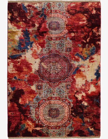 130cm x 190cm Handgeknüpft Mamluk Ziegler Teppich