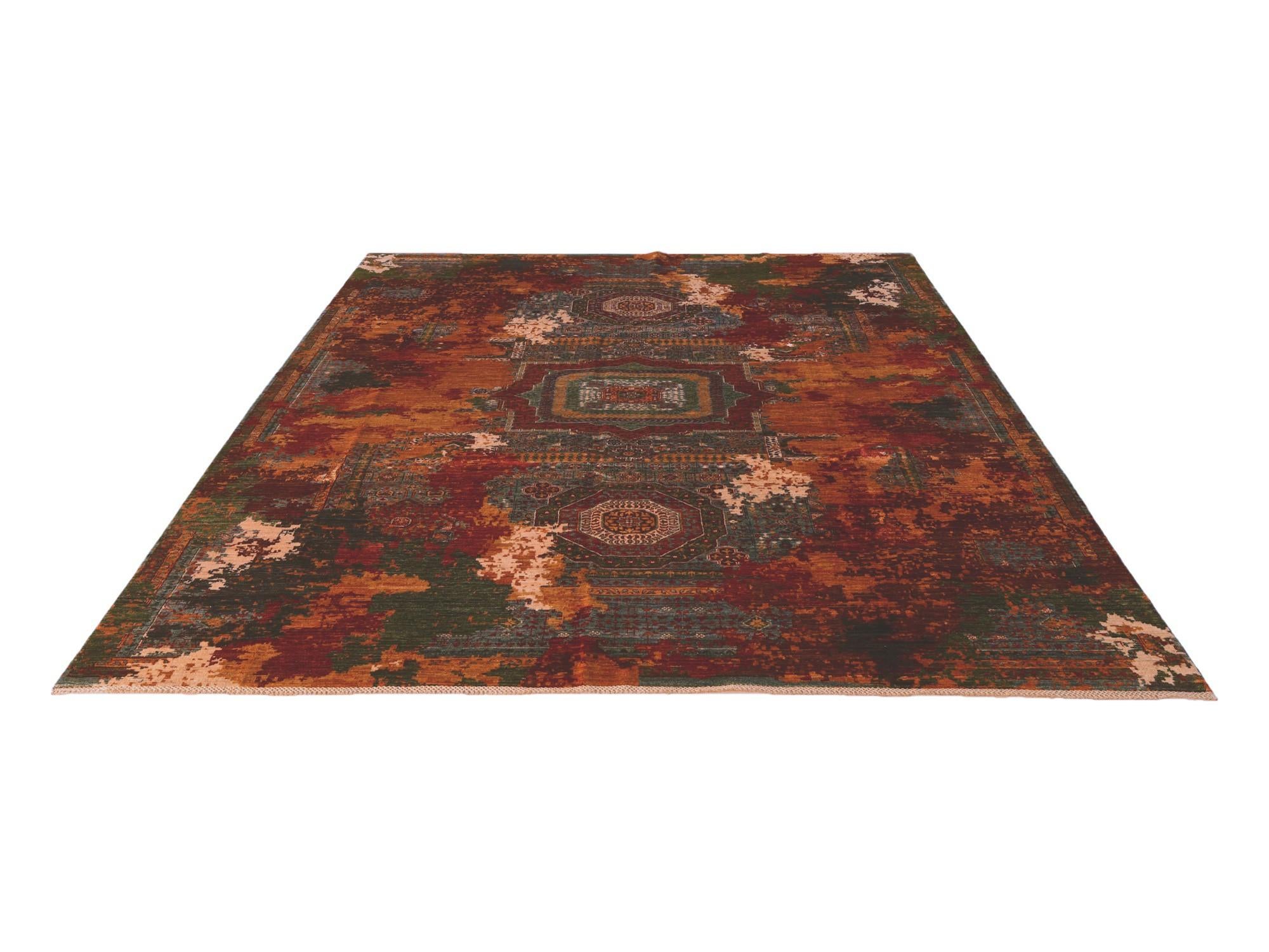 9' 5 x 12' 4 Hand Knotted Mamluk Ziegler Rug