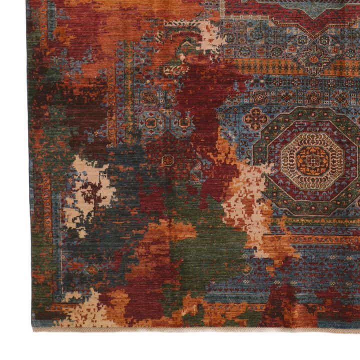 9' 5 x 12' 4 Hand Knotted Mamluk Ziegler Rug