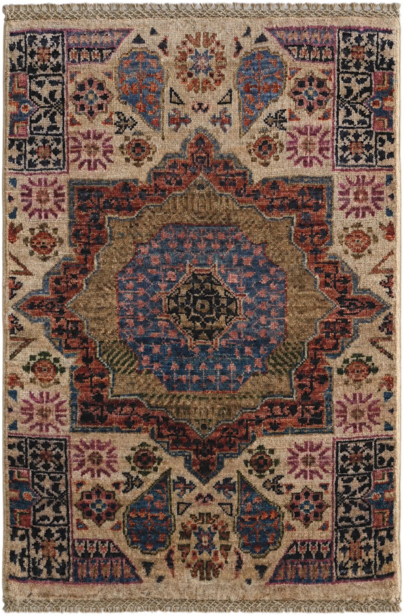 2' x 2' 11 Hand Knotted Mamluk Ziegler Rug
