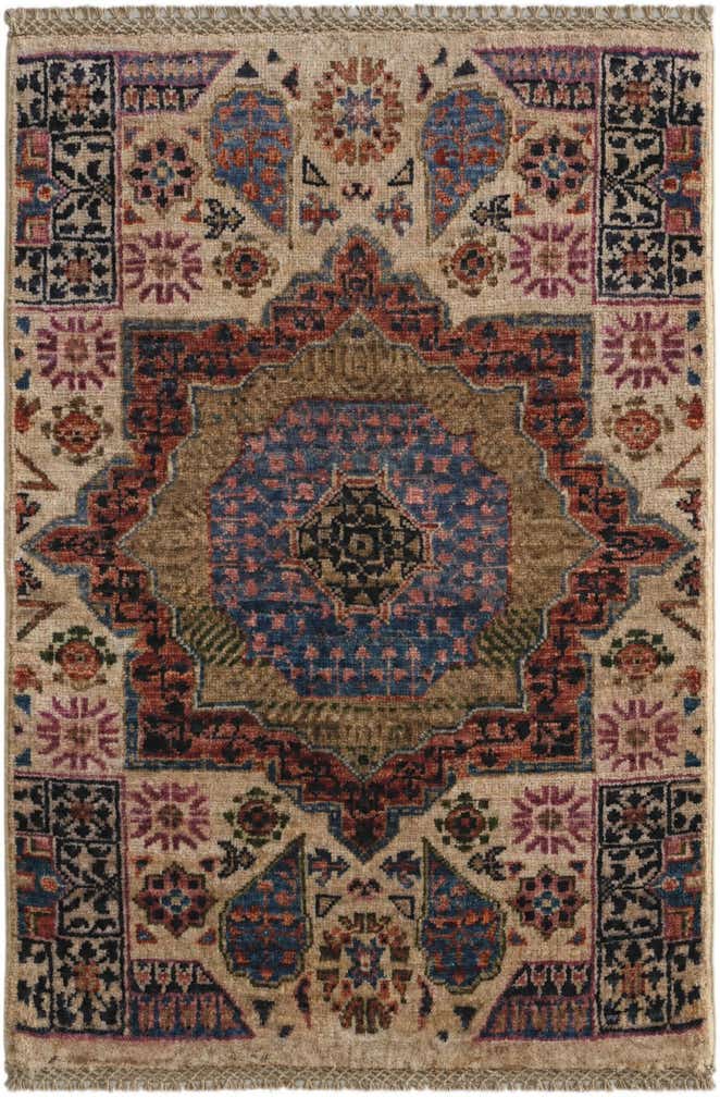 2' x 2' 11 Hand Knotted Mamluk Ziegler Rug