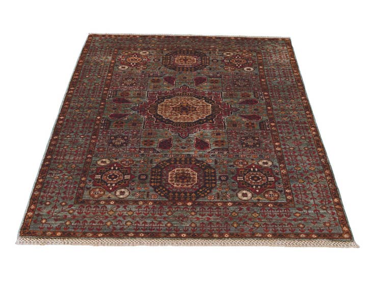 Detail image of 3' 7 x 5' Hand Knotted Mamluk Ziegler Rug