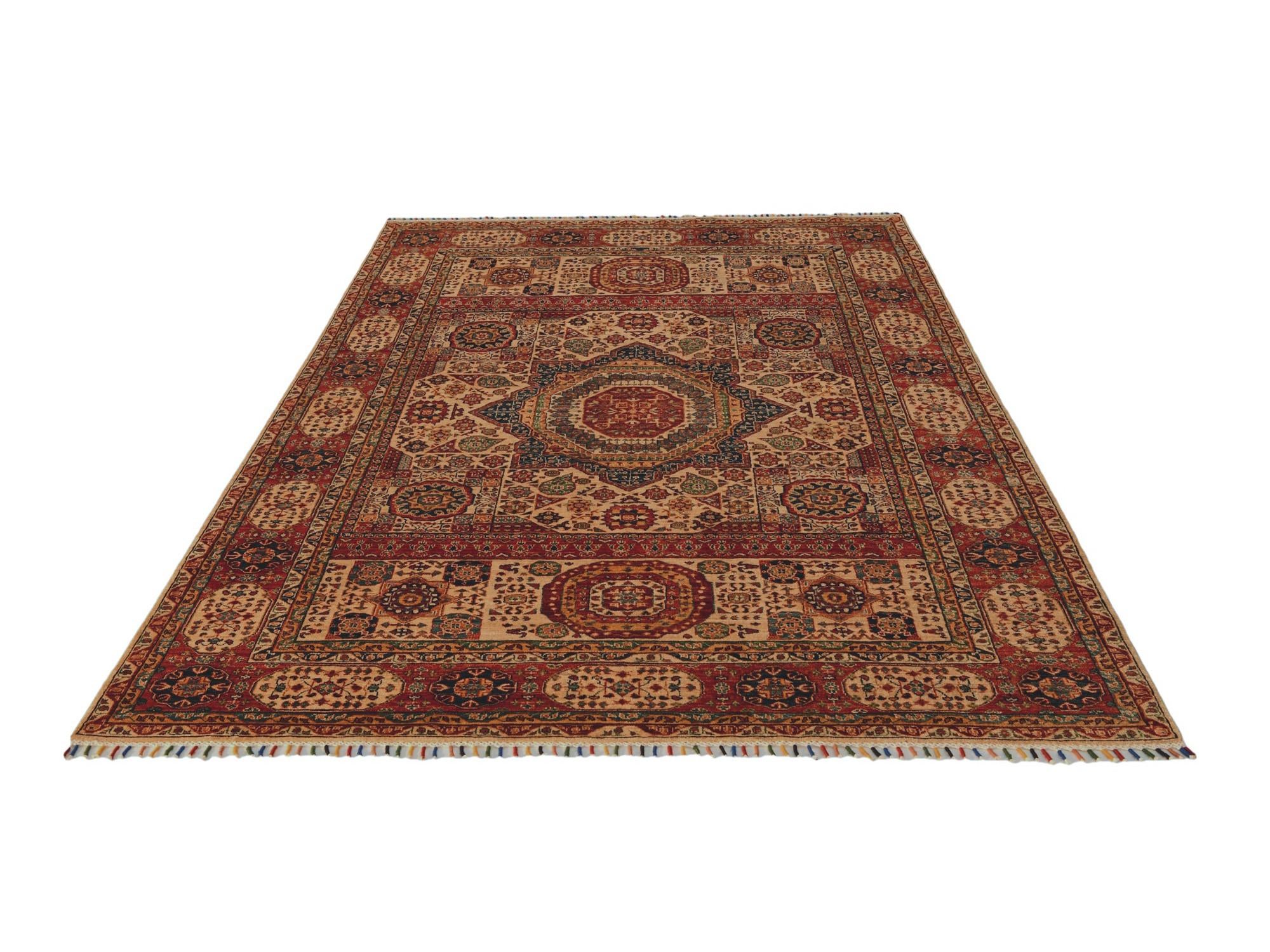 7' 2 x 9' 8 Hand Knotted Mamluk Ziegler Rug