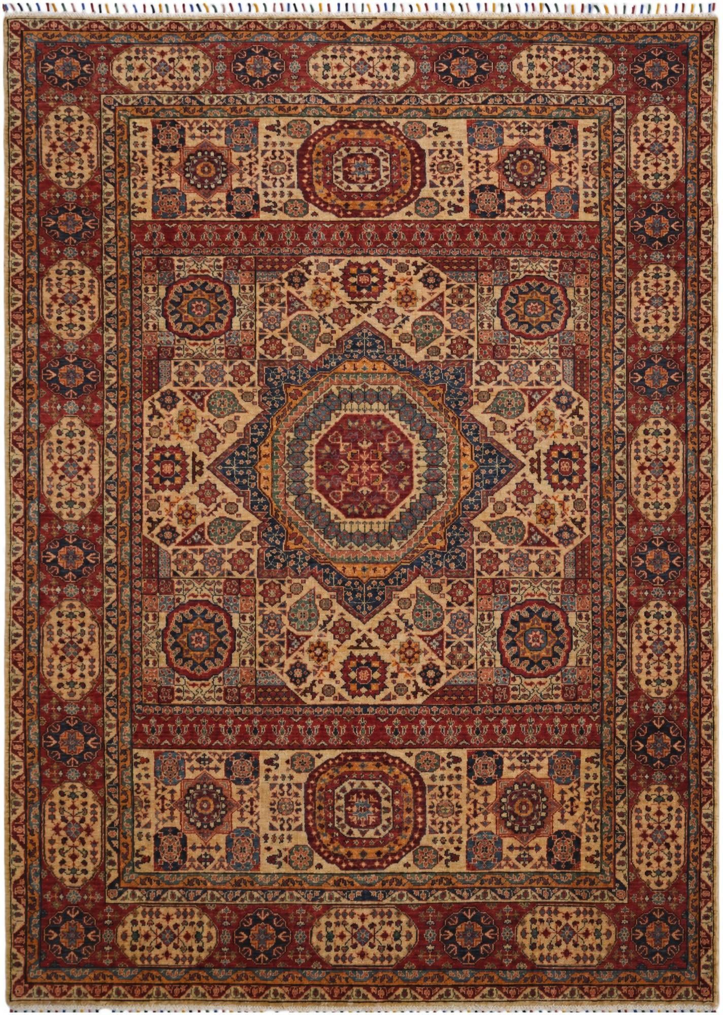 7' 2 x 9' 8 Hand Knotted Mamluk Ziegler Rug
