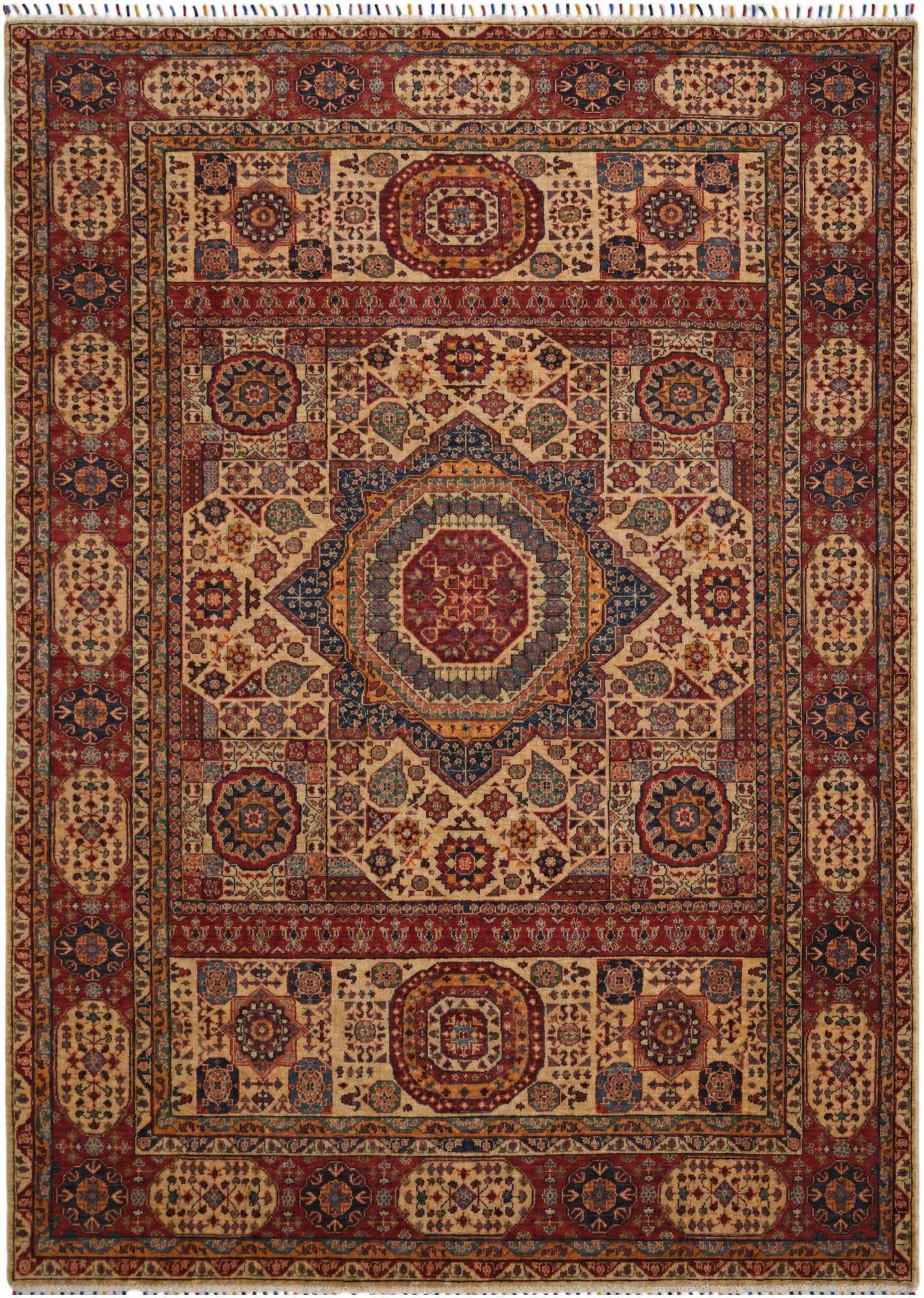 7' 2 x 9' 8 Hand Knotted Mamluk Ziegler Rug