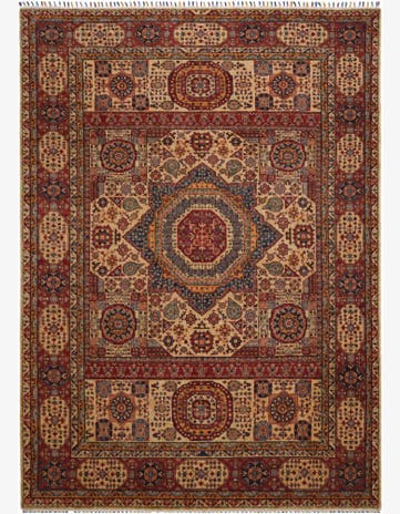 7' 2 x 9' 8 Hand Knotted Mamluk Ziegler Rug