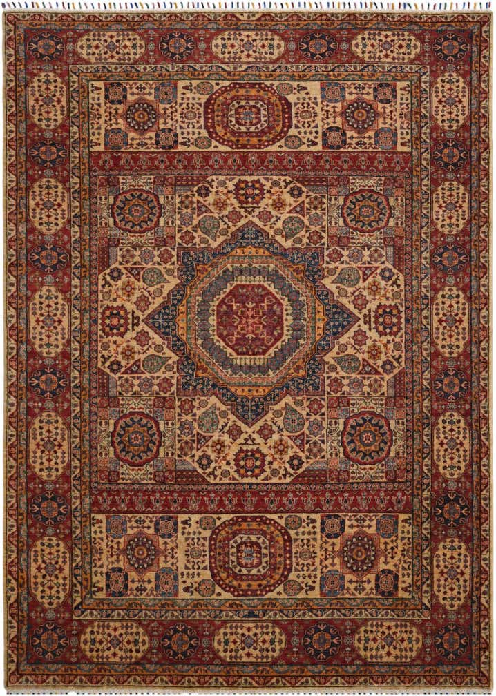 7' 2 x 9' 8 Hand Knotted Mamluk Ziegler Rug