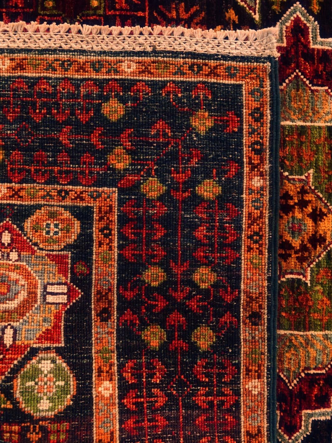 110cm x 150cm Hand Knotted Mamluk Ziegler Rug