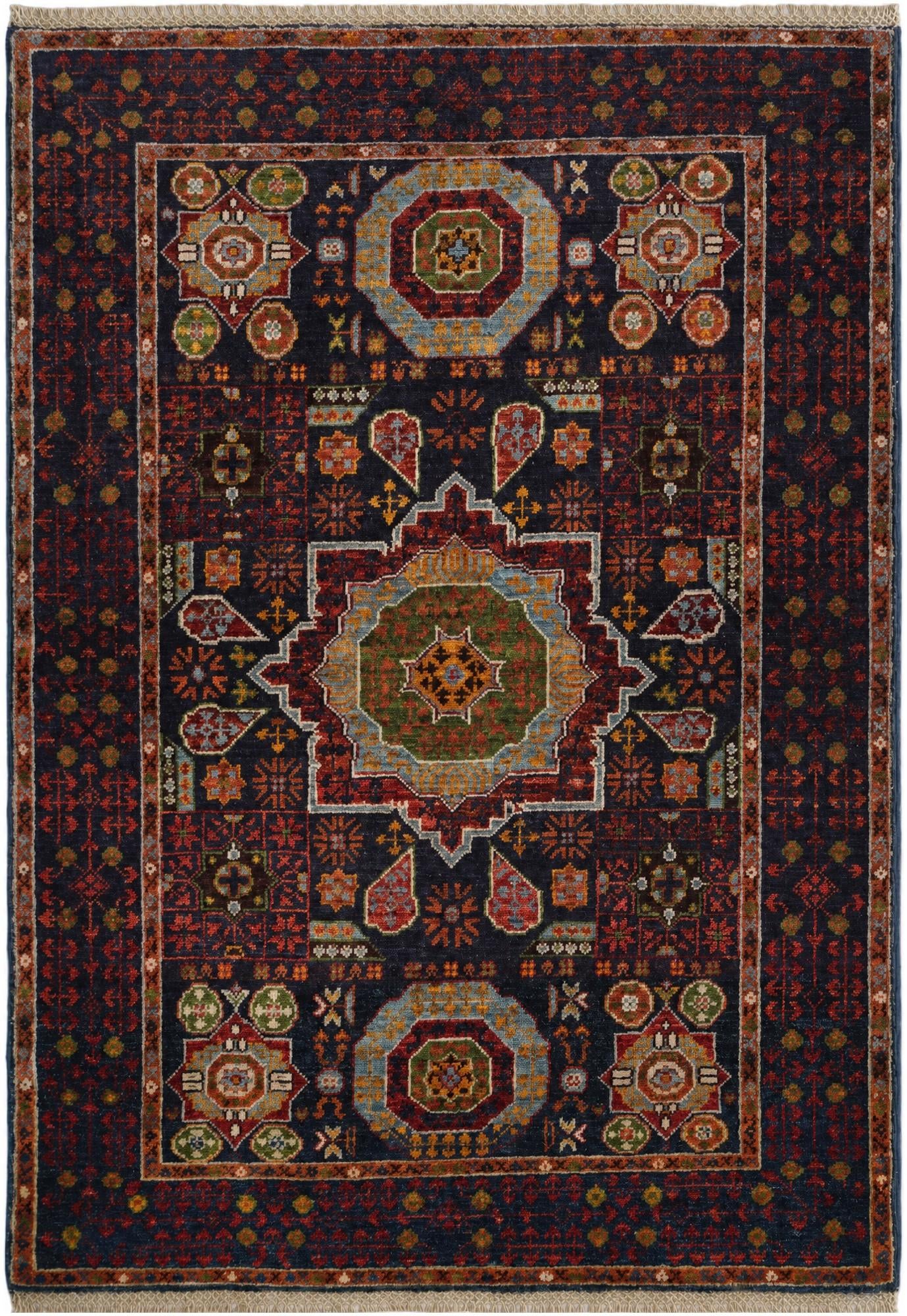 3' 8 x 5' Hand Knotted Mamluk Ziegler Rug