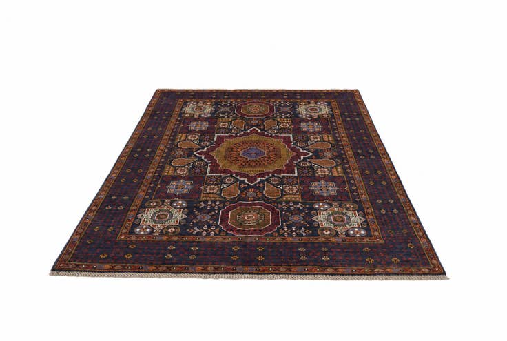 Detail image of 4' 10 x 6' 8 Hand Knotted Mamluk Ziegler Rug