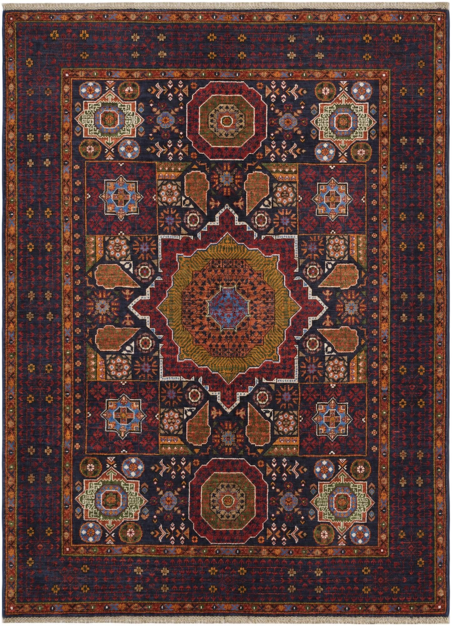 4' 10 x 6' 8 Hand Knotted Mamluk Ziegler Rug
