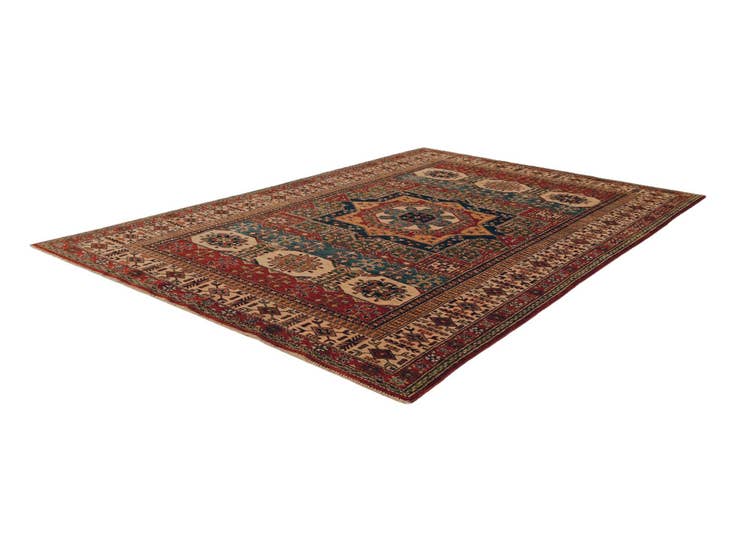 Detail image of 6' x 9' Hand Knotted Mamluk Ziegler Rug