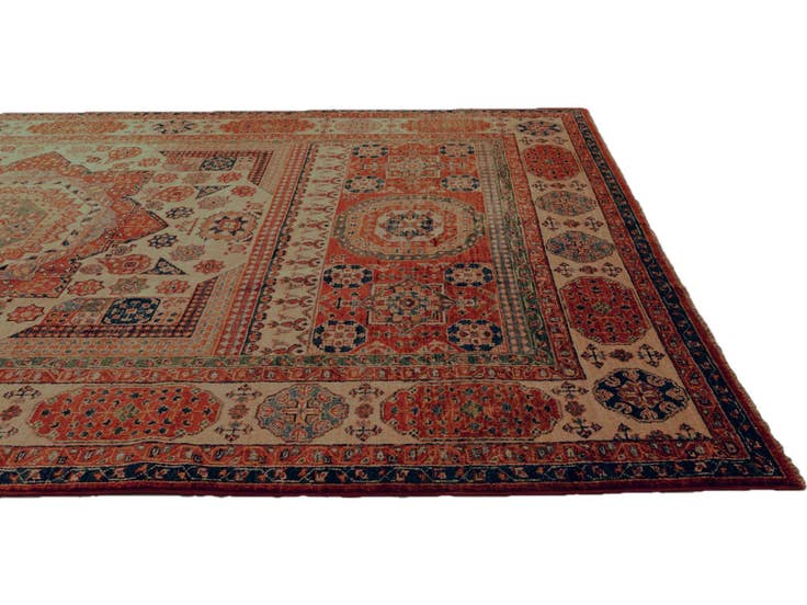Detail image of 6' 8 x 9' 9 Hand Knotted Mamluk Ziegler Rug