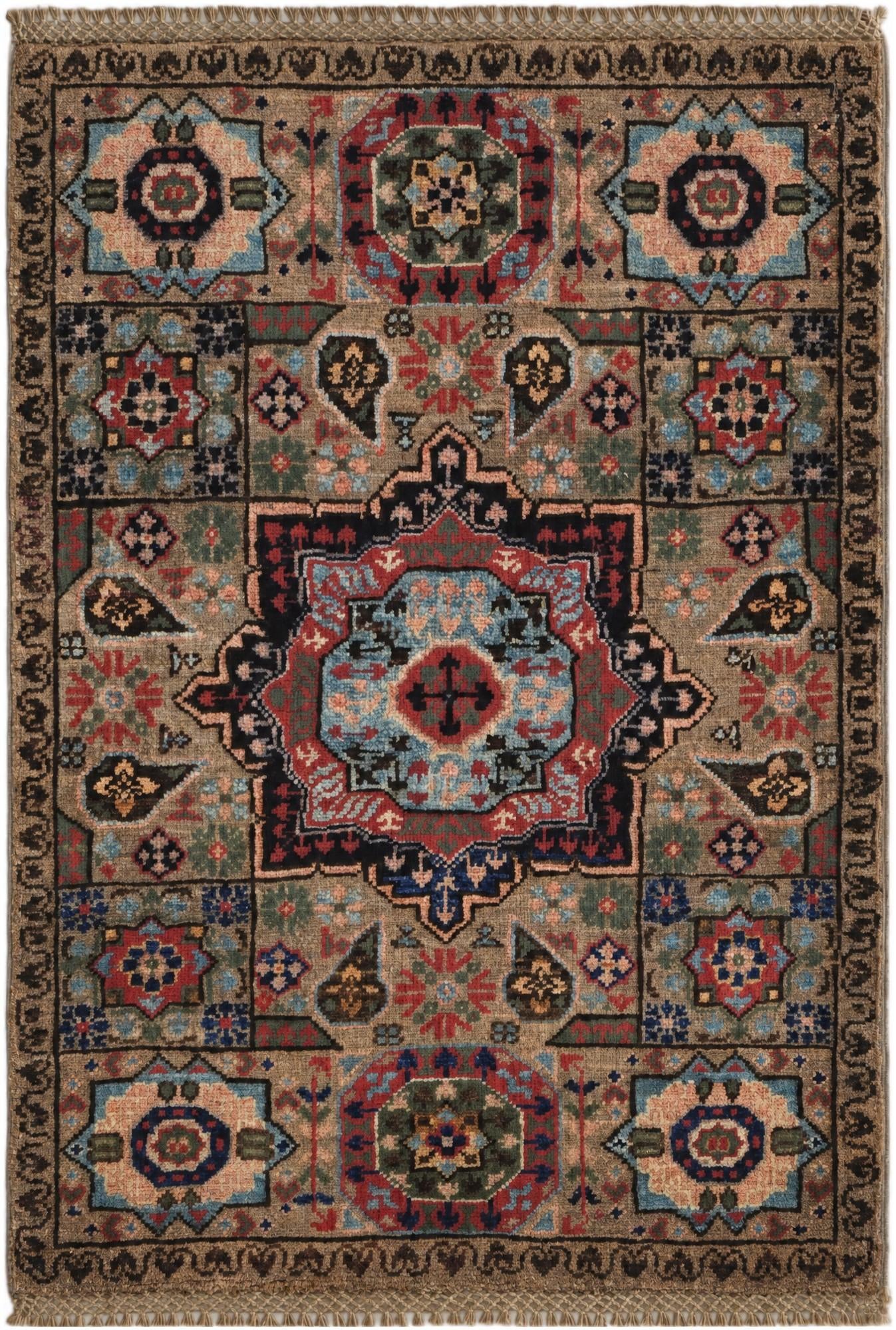 2' 2 x 3' 2 Hand Knotted Mamluk Ziegler Rug