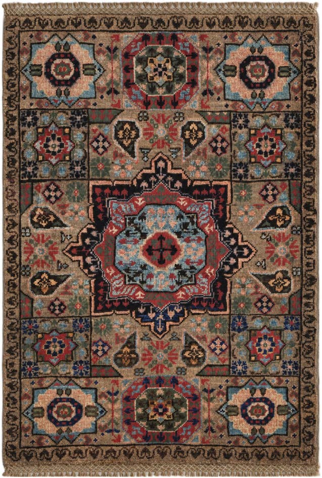 Detail image of 65cm x 95cm anudado a mano Mamluk Ziegler Alfombra