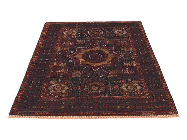 Detail image of 4' 1 x 6' Hand Knotted Mamluk Ziegler Rug