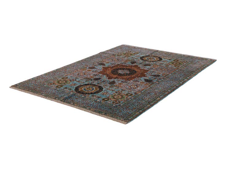 Detail image of 4' 2 x 5' 10 Hand Knotted Mamluk Ziegler Rug