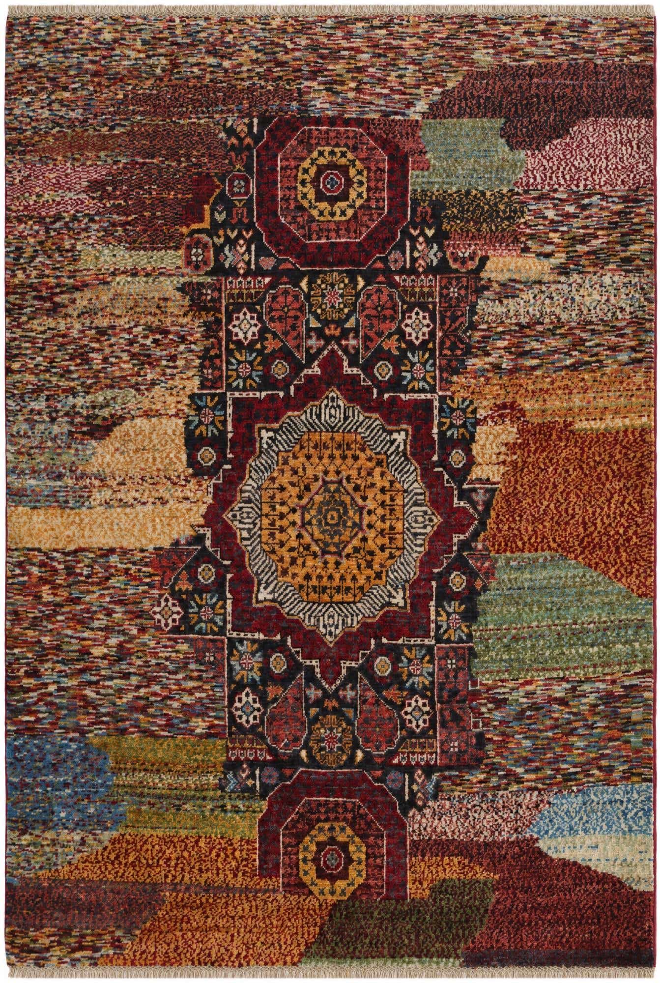 4' x 5' 11 Hand Knotted Mamluk Ziegler Rug
