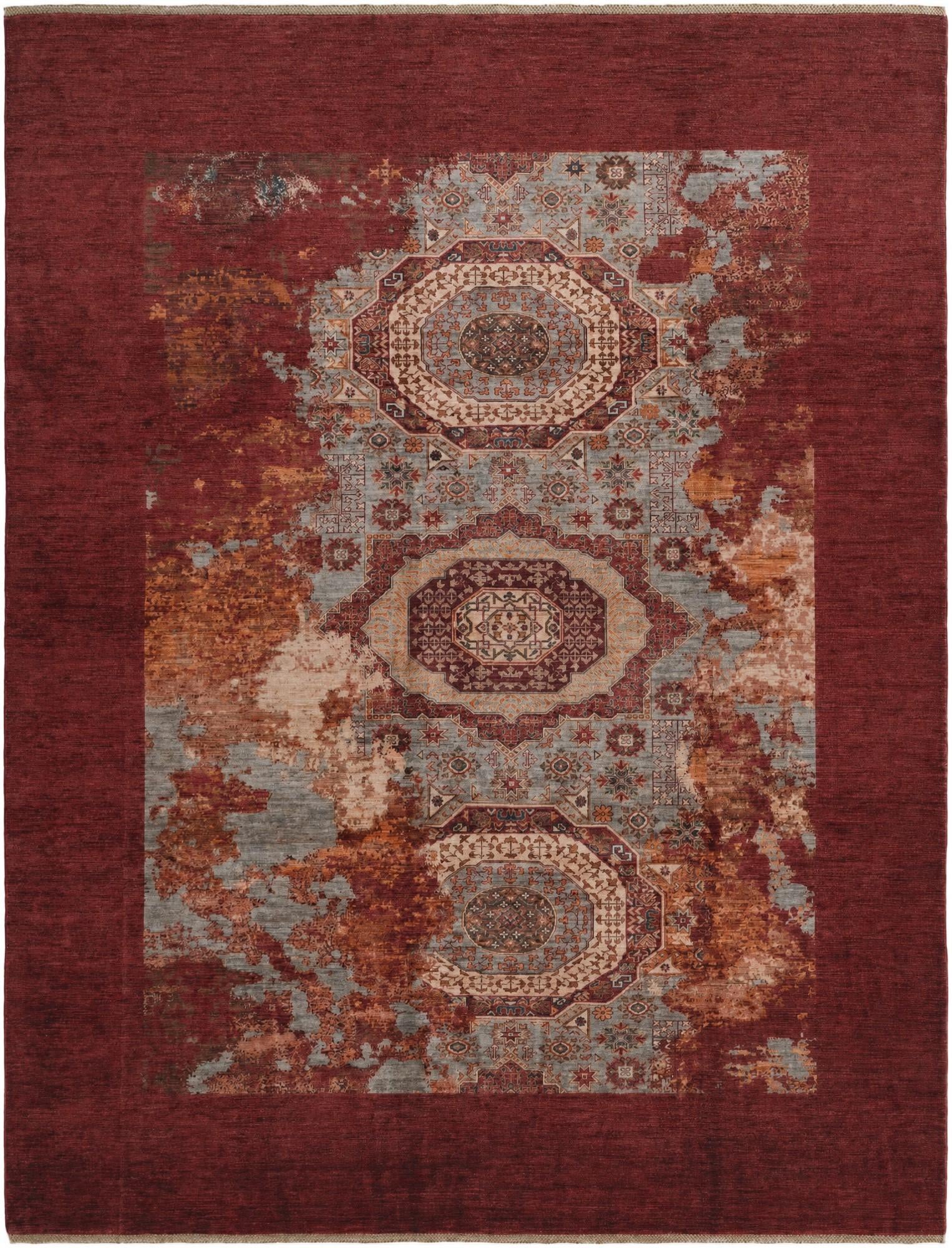 9' 3 x 12' Hand Knotted Mamluk Ziegler Rug