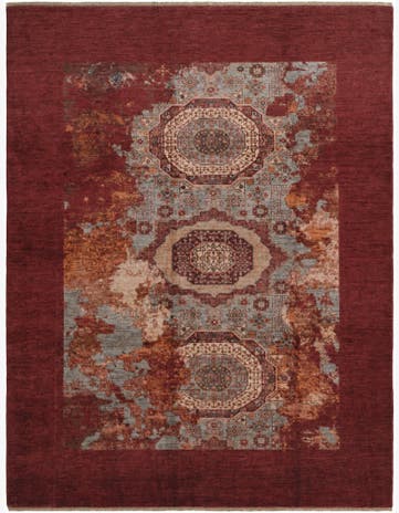 9' 3 x 12' Hand Knotted Mamluk Ziegler Rug