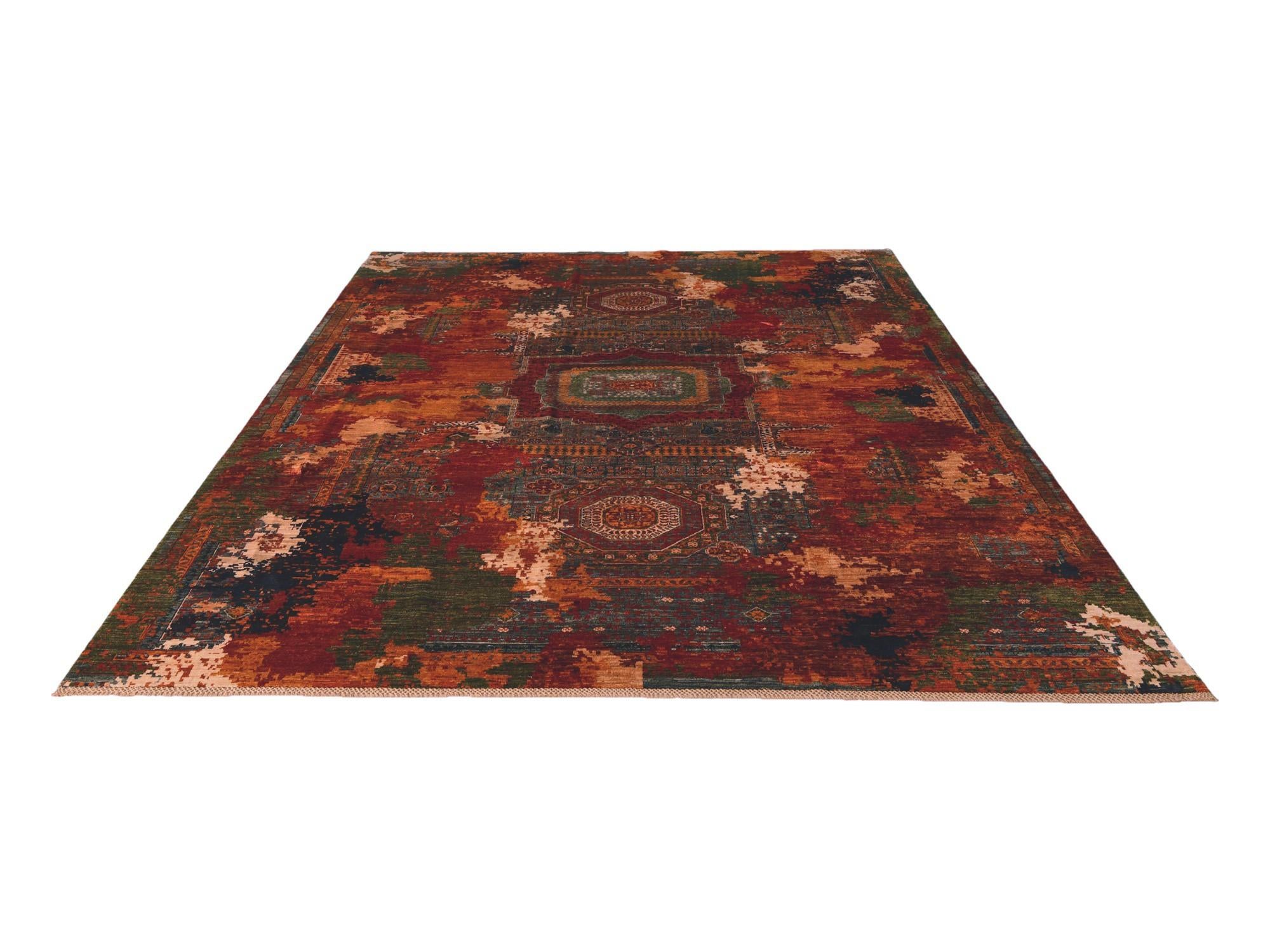 9' 1 x 12' 3 Hand Knotted Mamluk Ziegler Rug