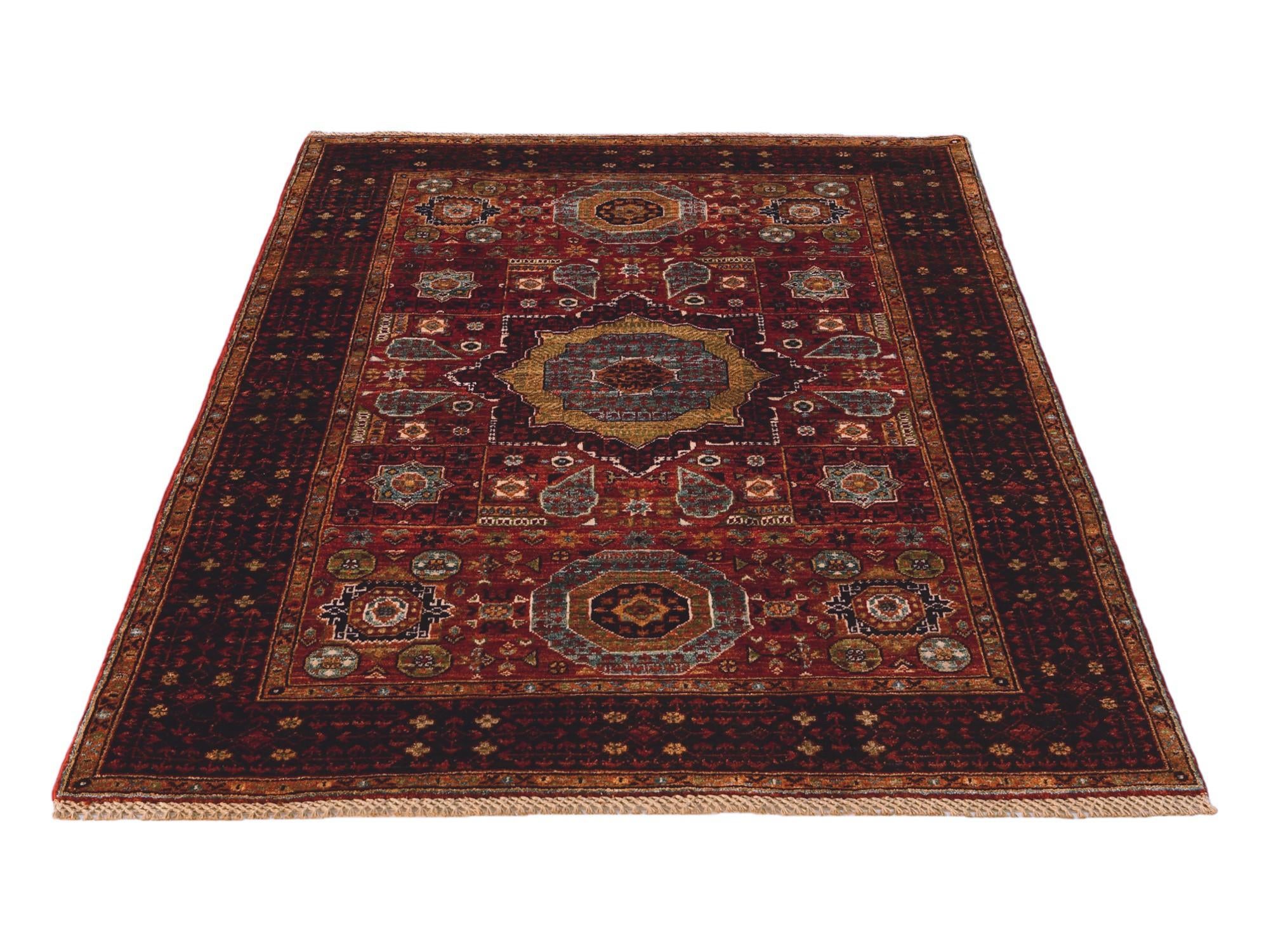 4' 1 x 5' 10 Hand Knotted Mamluk Ziegler Rug