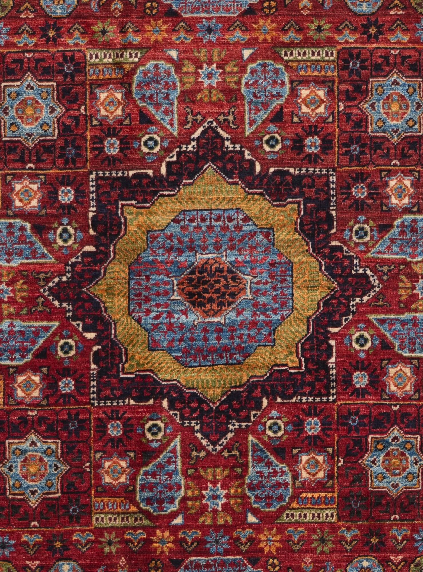 4' 1 x 5' 10 Hand Knotted Mamluk Ziegler Rug