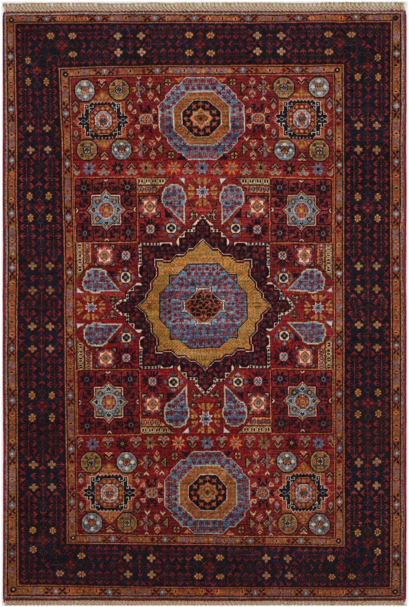 4' 1 x 5' 10 Hand Knotted Mamluk Ziegler Rug