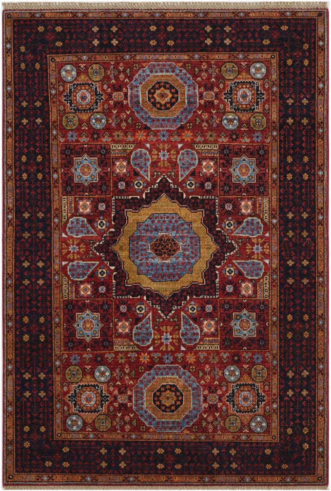 4' 1 x 5' 10 Hand Knotted Mamluk Ziegler Rug