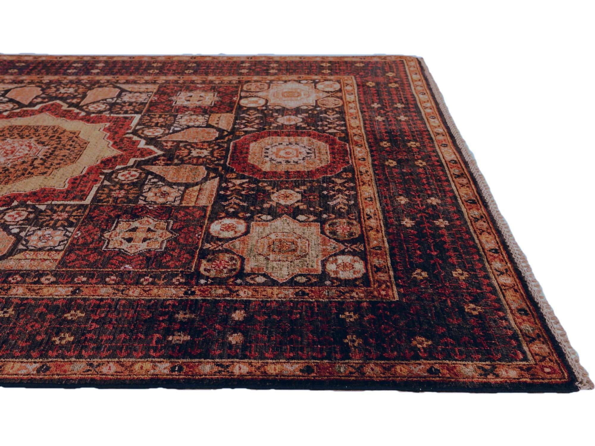 5' 1 x 6' 5 Hand Knotted Mamluk Ziegler Rug