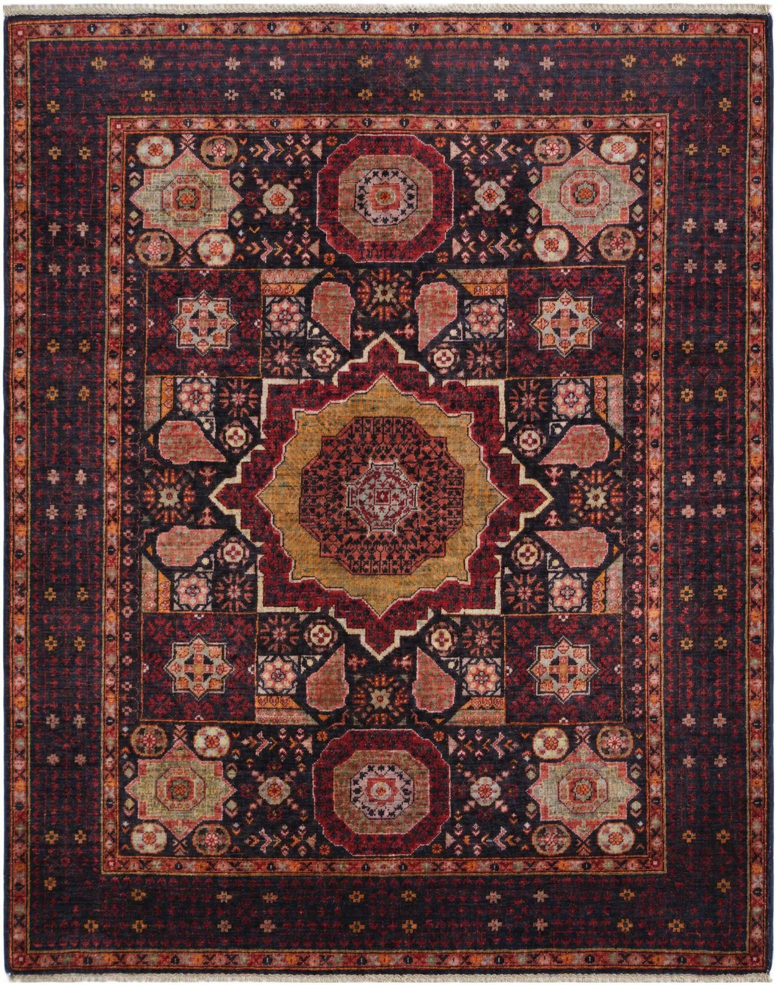 5' 1 x 6' 5 Hand Knotted Mamluk Ziegler Rug