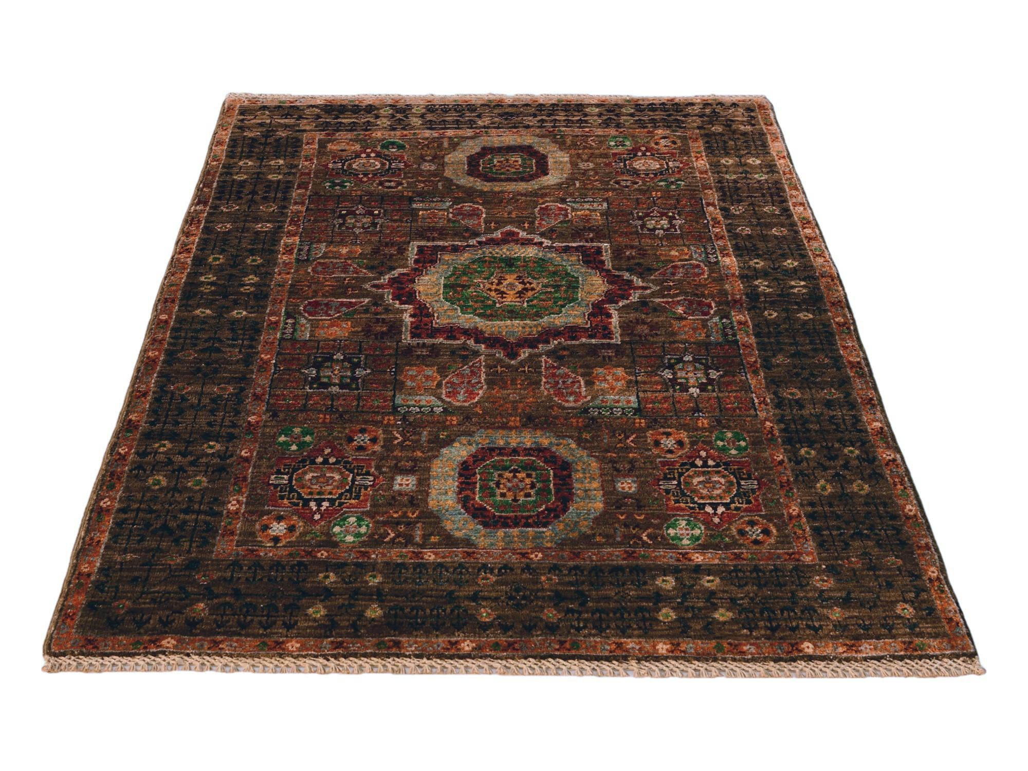 3' 5 x 4' 9 Hand Knotted Mamluk Ziegler Rug
