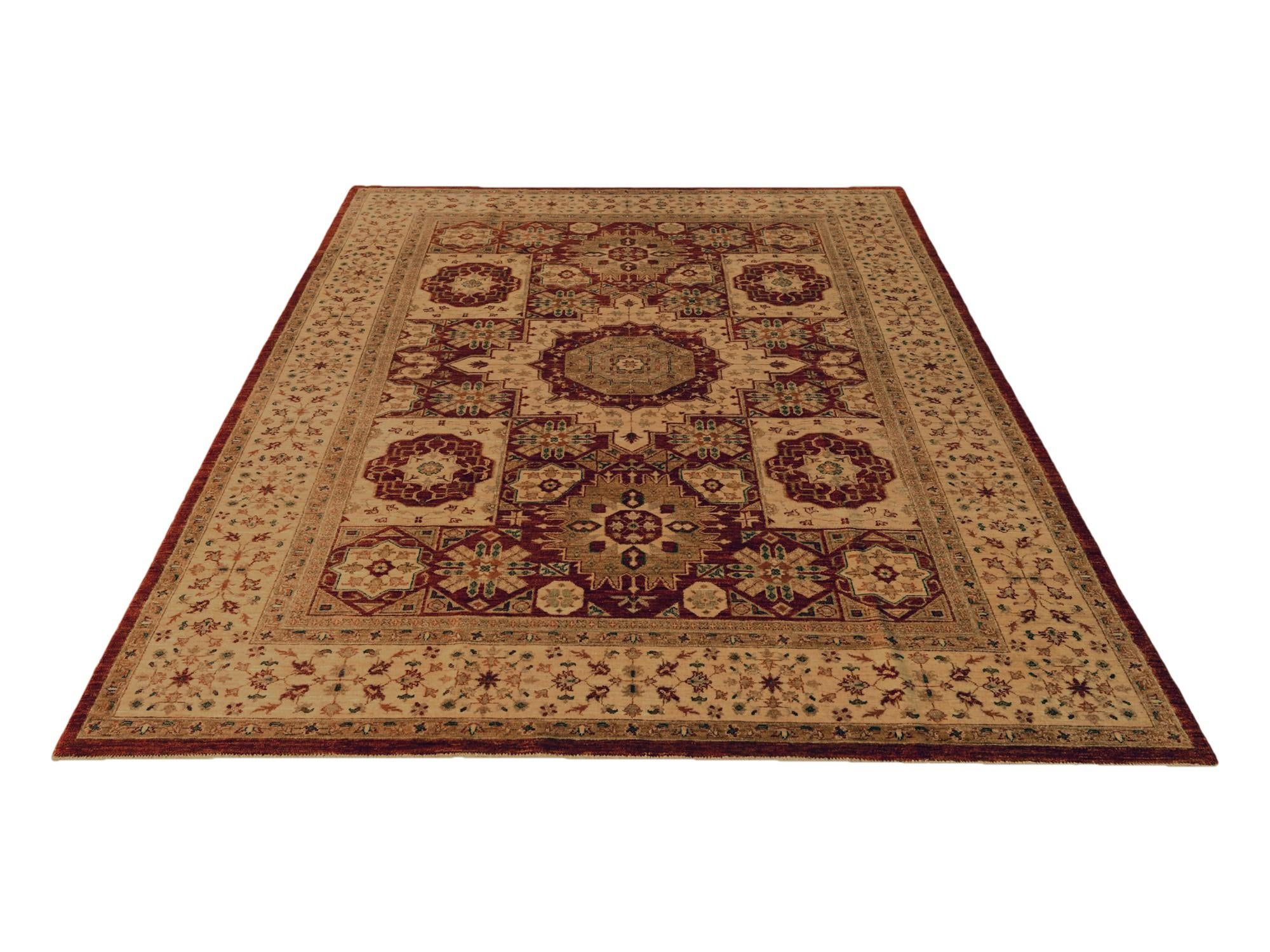 6' 11 x 9' 10 Hand Knotted Mamluk Ziegler Rug