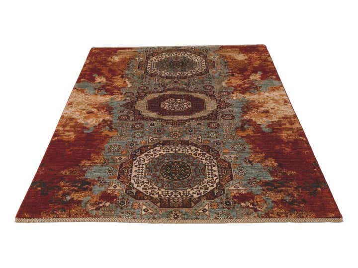5' 1 x 6' 8 Hand Knotted Mamluk Ziegler Rug