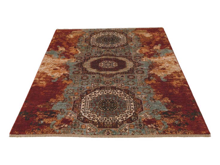 Detail image of 5' 1 x 6' 8 Hand Knotted Mamluk Ziegler Rug