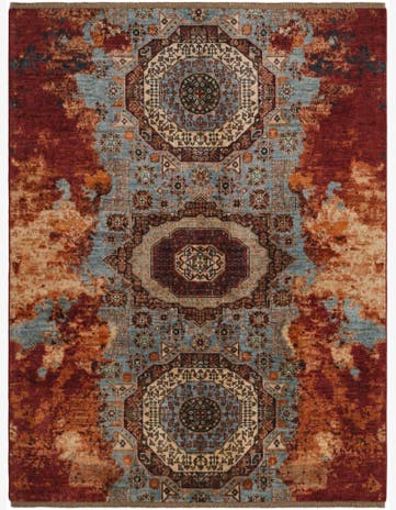 5' 1 x 6' 8 Hand Knotted Mamluk Ziegler Rug