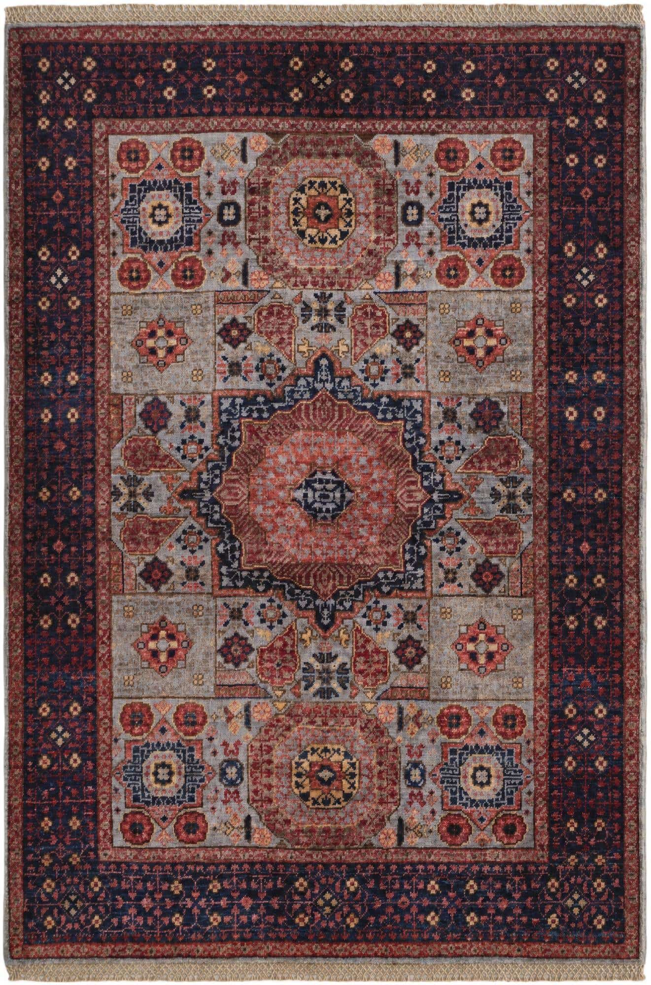 3' 5 x 5' Hand Knotted Mamluk Ziegler Rug