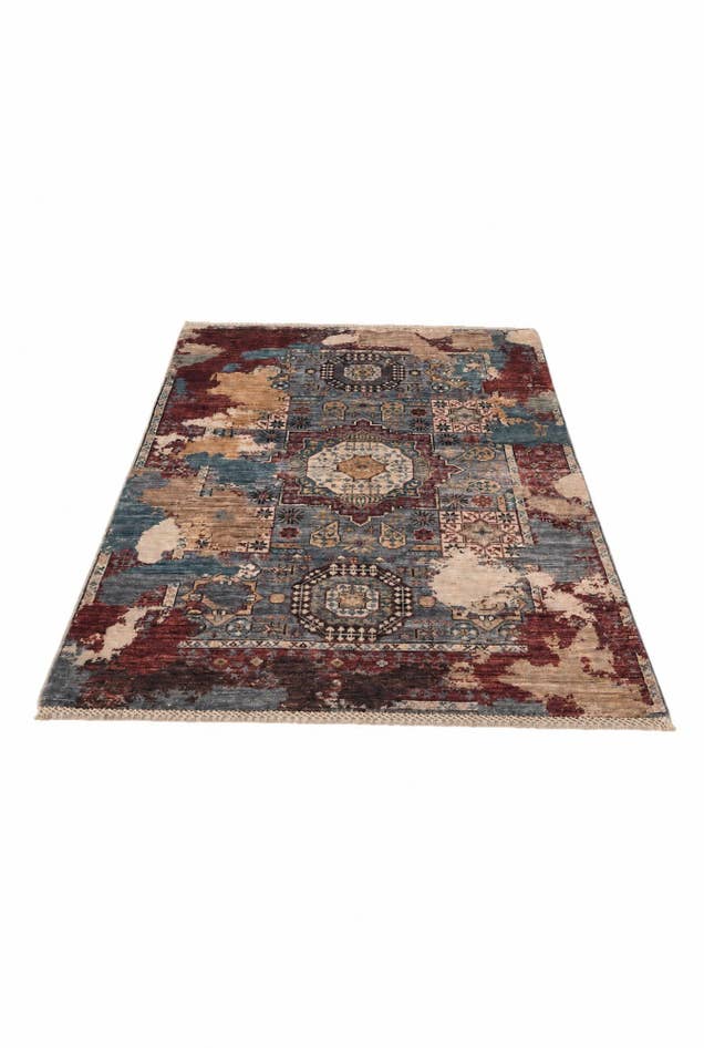 Detail image of 3' 3 x 4' 11 Hand Knotted Mamluk Ziegler Rug