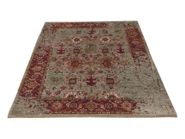 5' 2 x 6' 6 Hand Knotted Mamluk Ziegler Rug