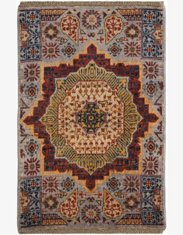 2' x 3' 2 Hand Knotted Mamluk Ziegler Rug