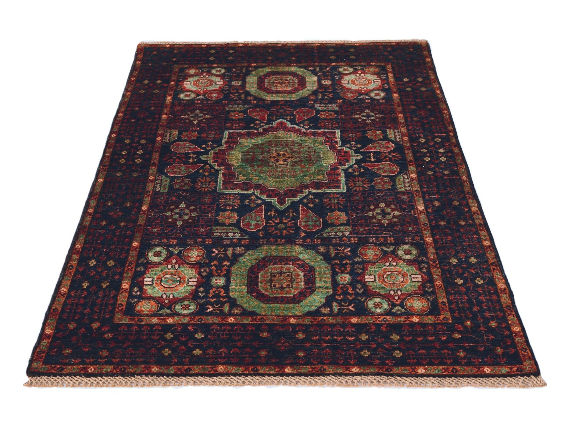 3' 4 x 5' 1 Hand Knotted Mamluk Ziegler Rug