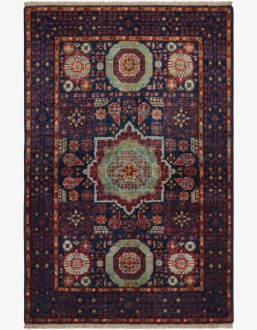 3' 4 x 5' 1 Hand Knotted Mamluk Ziegler Rug