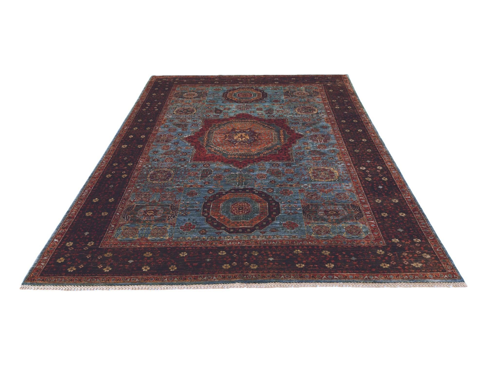 6' x 9' 3 Hand Knotted Mamluk Ziegler Rug