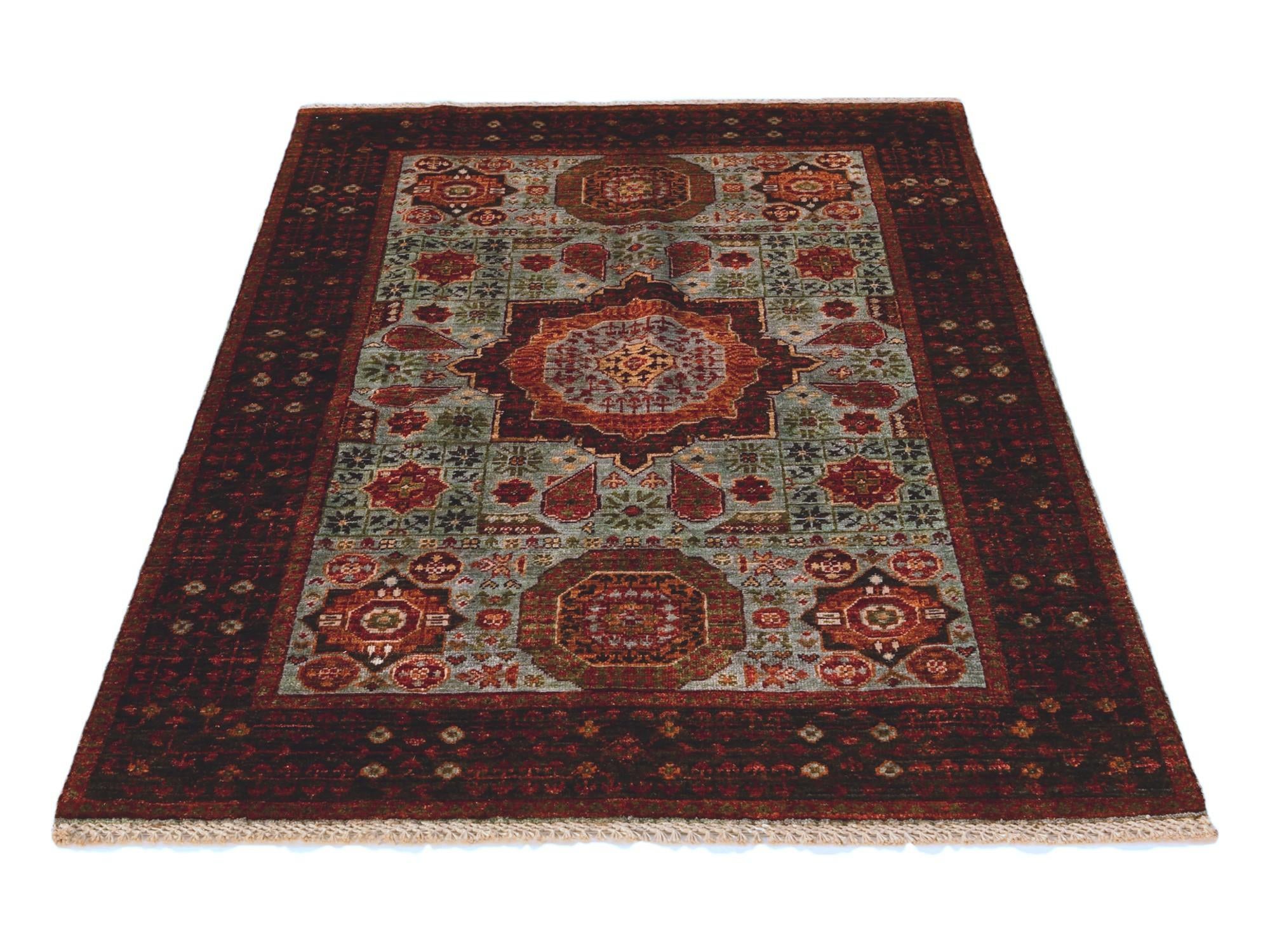 3' 4 x 5' Hand Knotted Mamluk Ziegler Rug