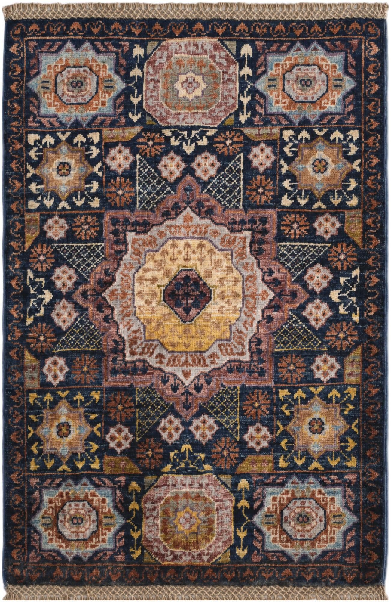 2' x 2' 11 Hand Knotted Mamluk Ziegler Rug