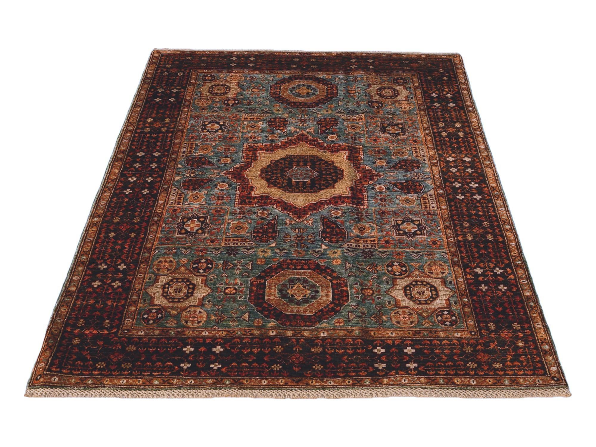 4' 2 x 6' 3 Hand Knotted Mamluk Ziegler Rug