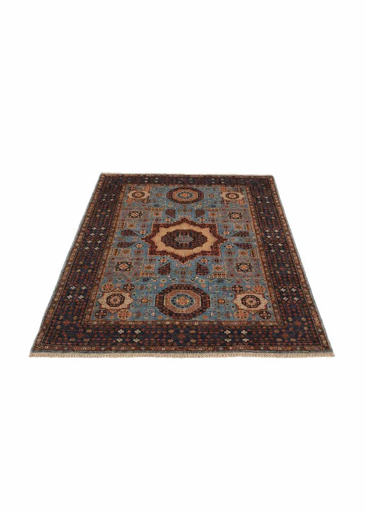 4' 2 x 6' 3 Hand Knotted Mamluk Ziegler Rug